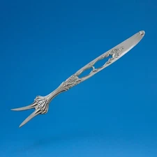 Sterling GORHAM Cocktail Oyster Fork AESTHETIC no.35 pierced scroll handle $48ea