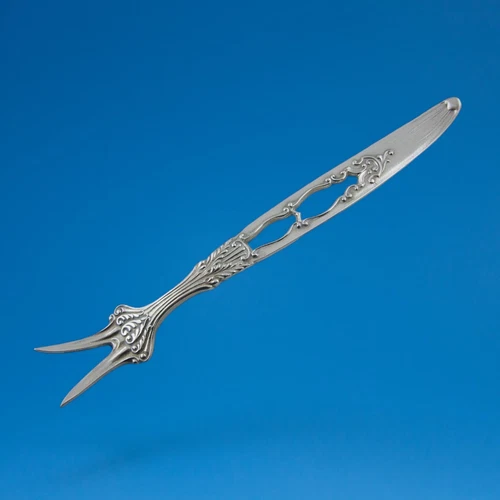 Sterling GORHAM Cocktail Oyster Fork AESTHETIC no.35 pierced scroll handle $48ea