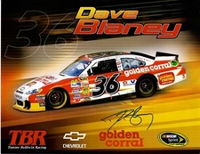 Dave Blaney Signed NASCAR Tommy Baldwin Racing Promo 8.5x11 Photo #2