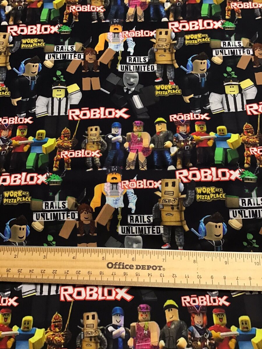 Custom Made Roblox Cotton Fabric Fat Quarter 18”x21” FQ (L)