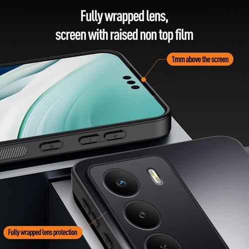 For Realme C71, Luxury Hybrid Armor Acrylic Matte Shell Back AG Hard Case Cover - Picture 4 of 17