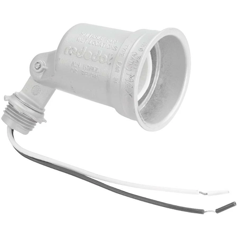 White Weatherproof Outdoor Metal Single Lamp Holder eBay