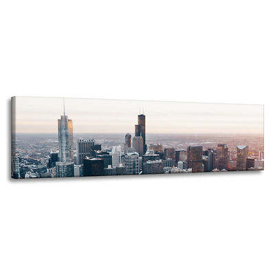  Canvas Bilder auf Leinwand: Architektur in Chicago in verschiedenen Größen