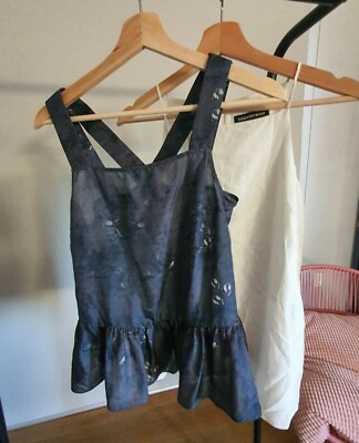silk camisole lot 2 in bulk Country Road Top Shop flora white Size S(6-8?)