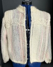 Joy Boatwright Art-to-wear Knit/woven Jacket Blazer - See Measurement In Descr