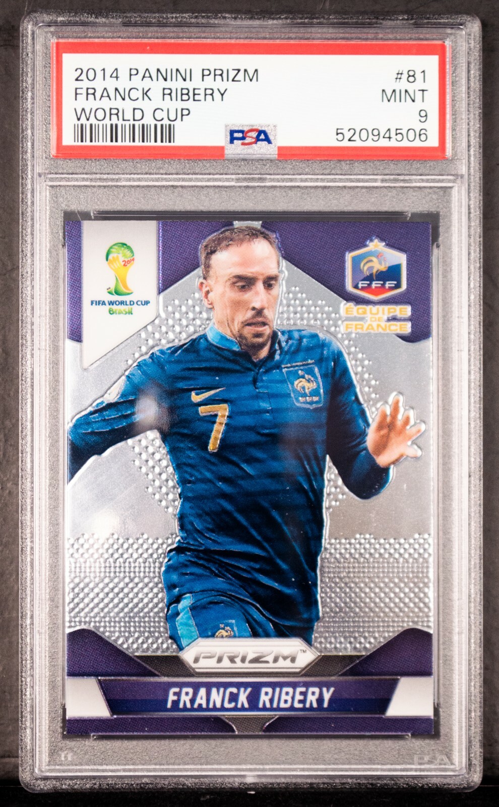2014 Panini Prizm World Cup Franck Ribery #81 PSA 9 MINT France FC Bayern