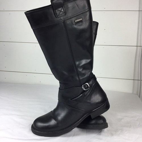Geox amphibiox Negro Cuero Hebilla de acento de rodilla alta botas talla 5  Tacón Bajo | eBay