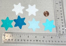    10 EMBOSSED SNOWFLAKES cardstock paper die cut embellishments ..