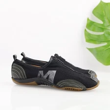 Merrell Womens Barrado Sneaker Size 7 Black Mesh Minimalist Zip Up Athletic Shoe