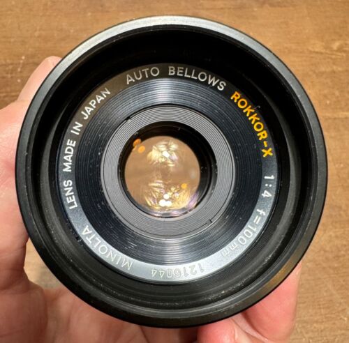 Minolta Auto Bellows Rokkor 100mm F4 Lens MD Mount for Macro Bellows