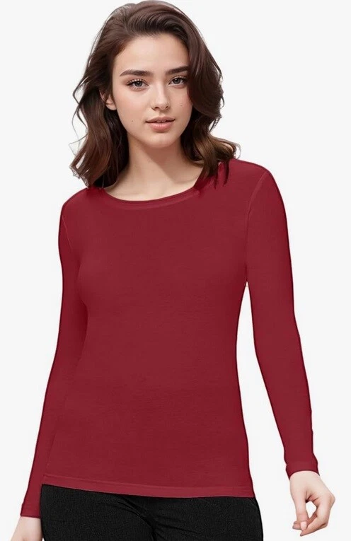 Natural Uniforms Women's Long Sleeve Under-scrub Stretch T-Shirt Scrub Top  - Image 2 of 4