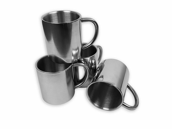 Camping Tasse Thermobecher Edelstahl Becher 4Er Set FüLlmenge Ca. 200 Ml-image