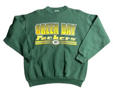 Vintage 90  s Tultex GREEN BAY PACKERS Green Sweatshirt Size Large Crewneck NFL
