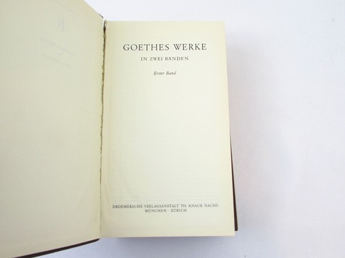 Goethes Werke (Goethe's Works) in 2 Volumes 1957 Hardcover German Language - 第 5/12 張圖片