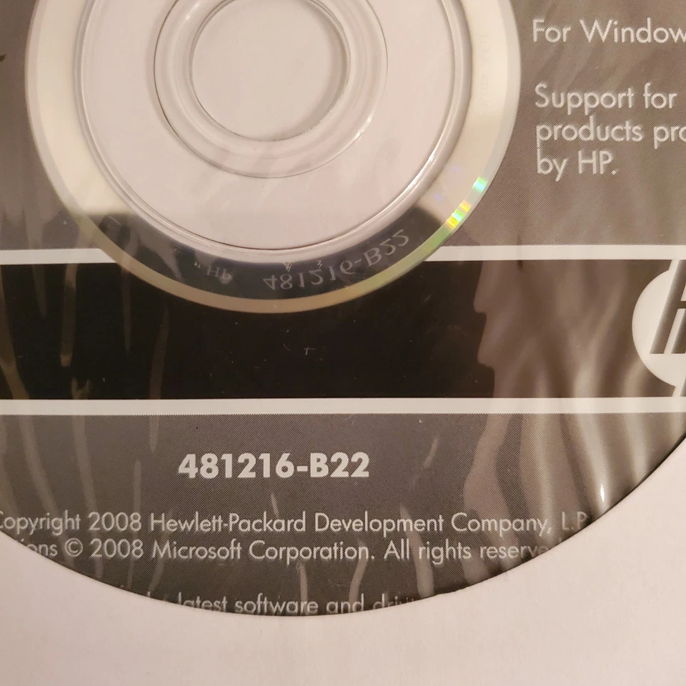 New HP Compaq Windows XP 6535 6735 32-bit App & Driver Recovery DVD 481216-B22 - Image 2 of 4
