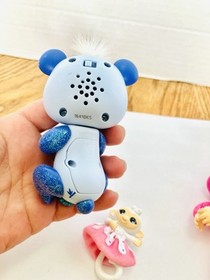 WowWee Fingerlings Figures Lot(3) Monkey Panda Work Read Glitter