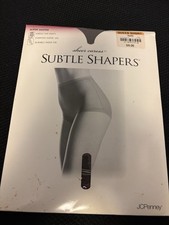 JCPenney Subtle Shapers Super Shaper Girdle Top Pantyhose Queen Short Taupe