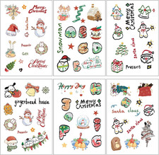6 Sheets Rub on Transfers for Crafts - Christmas Rub on Transfers  Christmas St