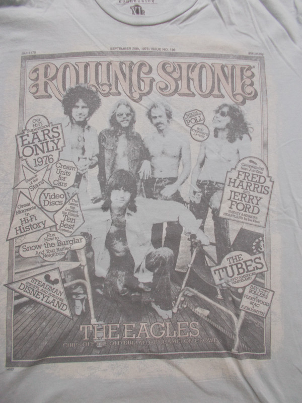 ROLLING STONES COVER ART T-SHIRT THE EAGLES MEN'S COLLECTION USED SIZE (XL) VG