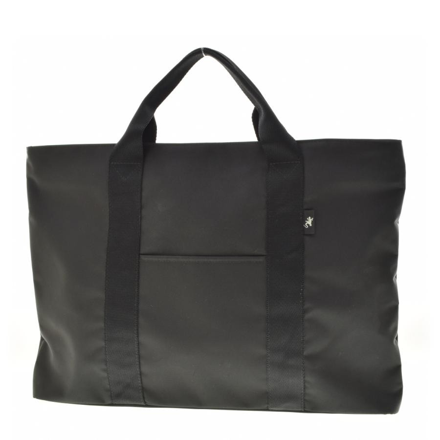 agnes b VOYAGE tote bag front pocket one point black fabric (Ages 14+)