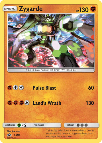 Pokemon Zygarde Sun & Moon: Black Star Promos SM15 Holofoil LP SM Promos Promo