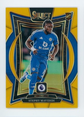 2024-25 Stephy Mavididi Panini Select Gold Leicester City Rookie Card 6/10