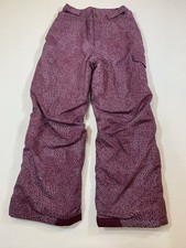 Columbia Girls Snow Pants Purple Medium Outgrown Adjustable Waist Insulated Warm