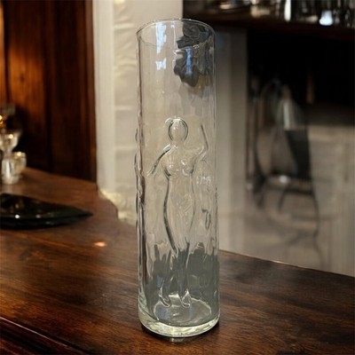Vintage Libbey La Femme Dancing Nude Female Glass Tumbler - Mid-Century Modern