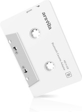 Arsvita Car Audio Bluetooth Cassette Adapter, Tape Player 5.0 White