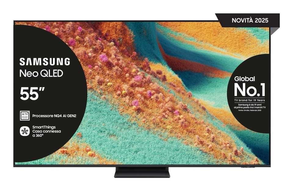 Samsung Smart TV Neo QLED 55" QE55QN85FAUXZT 4K Mini LED Argento - Immagine 2 di 4
