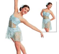 Group Lot of 7: 5 Adult S, 1 AL and 1 Child XL Delicate Lyrical Dance Costume