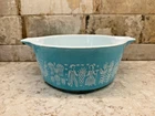 Vintage Pyrex Turquoise Amish Butterprint #475 2.5 Quarts Casserole No Lid