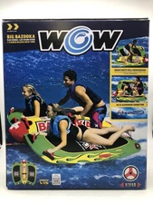 WOW Sports Big Bazooka 1-3 Person Steerable Towable Water Tube 73"x 69"x 18"