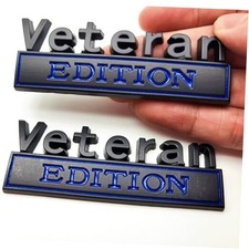 Edition Emblem Car Decals, Retired Soldier 3D Metal Veteran Veteran Black/Blue