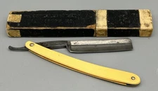 Vintage RARE Halberd F.A. Clauberg Made in Germany Straight Razor W/ Case