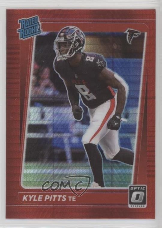 2021 Panini Donruss Optic Rated Red Hyper Prizm Kyle Pitts #211 Rookie RC