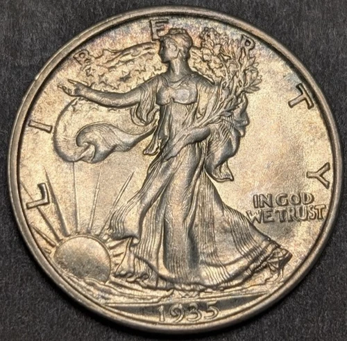1935 WALKING LIBERTY BU