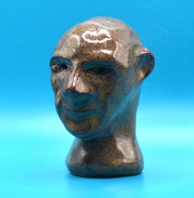 ''Roman Stoic 2'' - Expensive Original Clay Sculpture. Hand made & glazed.