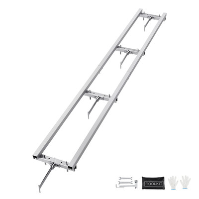 Vevor Rail Mill Guide System 9 Ft 4 Crossbar Kits Aluminum Adjustable Saw