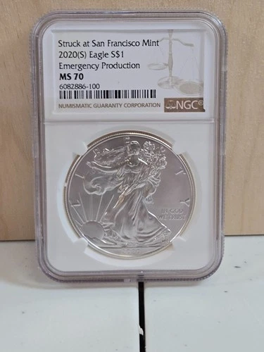 2020 (S) $1 American Silver Eagle NGC MS70 Emergency Production