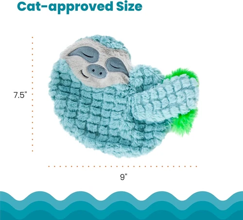 Catstages Purr Pillow Snoozin' Sloth Soothing Plush Cat Toy - Picture 5 of 8