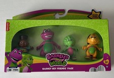 Barney Hey Friends 4 Pack Barney Baby Bop Fisher Price 2-3 inch Figures NEW