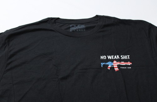 Combat Iron Apparel Men's No Weak Sh*t Rifle T-Shirt WR4 Black Size XL - Picture 2 of 4