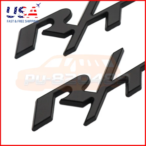 2x For Charger Challenger RT Emblem Side Fender R/T Matte Black Nameplate Badge video thumbnail