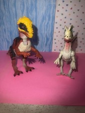 Vintage Kenner Jurassic Park Pachycephalosaurus Ram Head & Dilophosaurus  1993