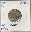 1913 Type 1 5C Indian Head Buffalo Nickel VF Details Chatter