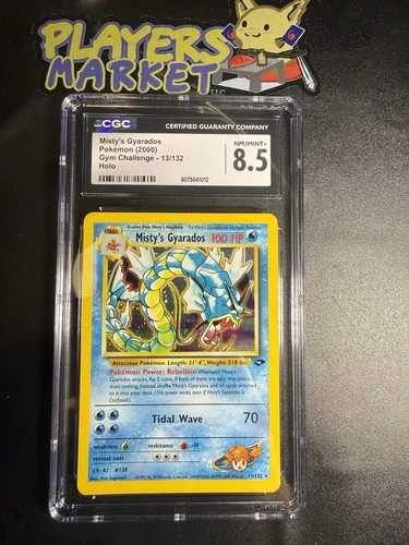 [CGC 8.5] Misty's Gyarados 13/132 Gym Challenge Holo Unlimited English
