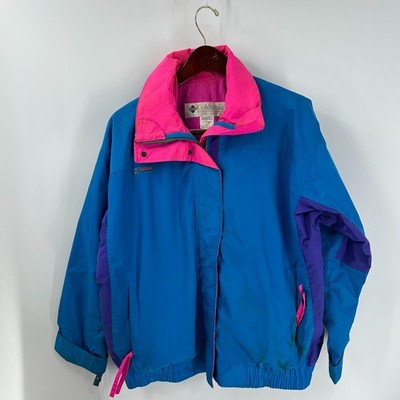 Vintage Columbia Radial Sleeve Bugaboo Interchange Ski Zip Up Jacket Blue Size L