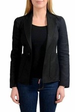 Dsquared2 Black One Button Women's Blazer US S IT 40