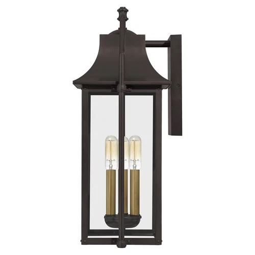 Manning 3-Light Outdoor Wall Mount in Western Bronze - Picture 3 of 7